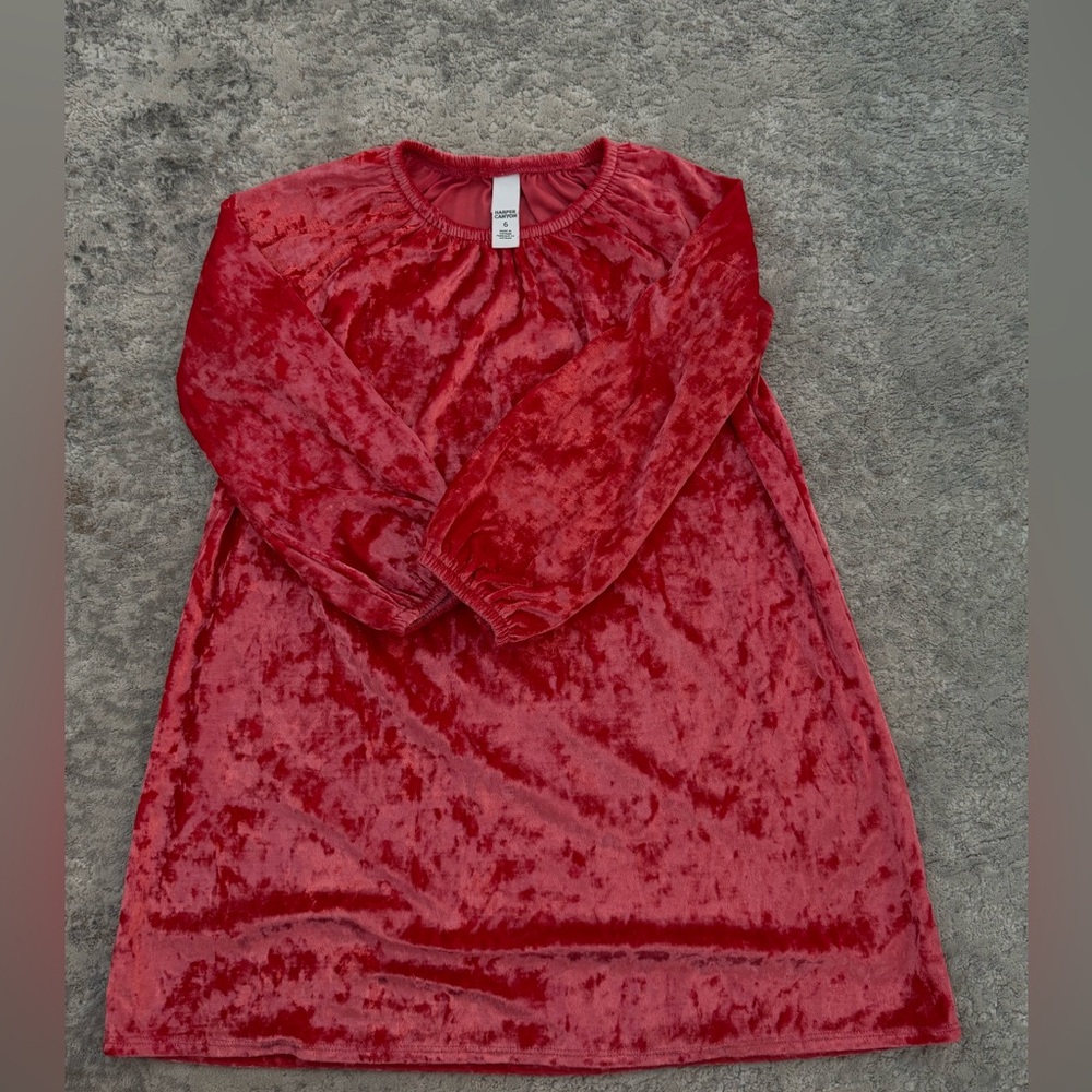 Harper Canyon Crimson Velvet Kids Dress